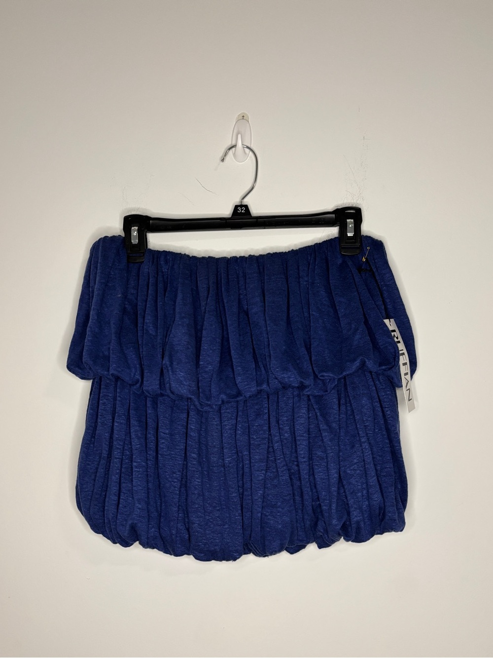 Ruffian Linen Puff Skirt Navy Blue Sz 4 Balletcore Coquette Y2K Boho